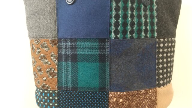 ウールのパッチワークバッグ 3 | iichi 日々の暮らしを心地よくする