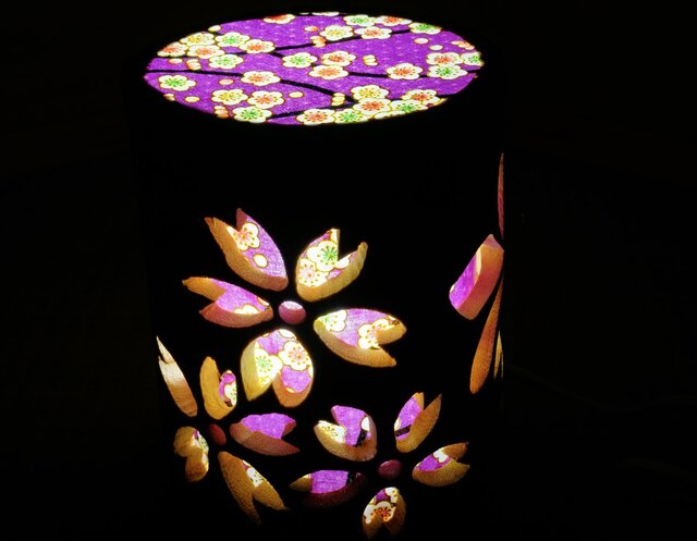 両面彫★竹灯り・竹あかり・竹灯籠　～～ 癒しの灯り　華衣ライン★花華枠★～～ 両面彫☆竹灯り・竹あかり・竹灯籠 ～～ 癒しの灯り 華衣ライン☆華