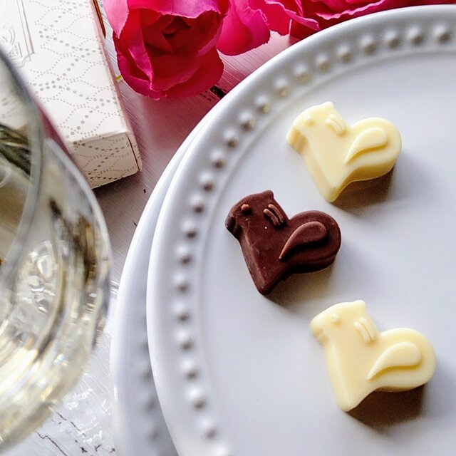 りすのチョコレート型（２４）シリコンモールド お菓子 手作り プレゼント | iichi 日々の暮らしを心地よくするハンドメイド やアンティークのマーケットプレイス