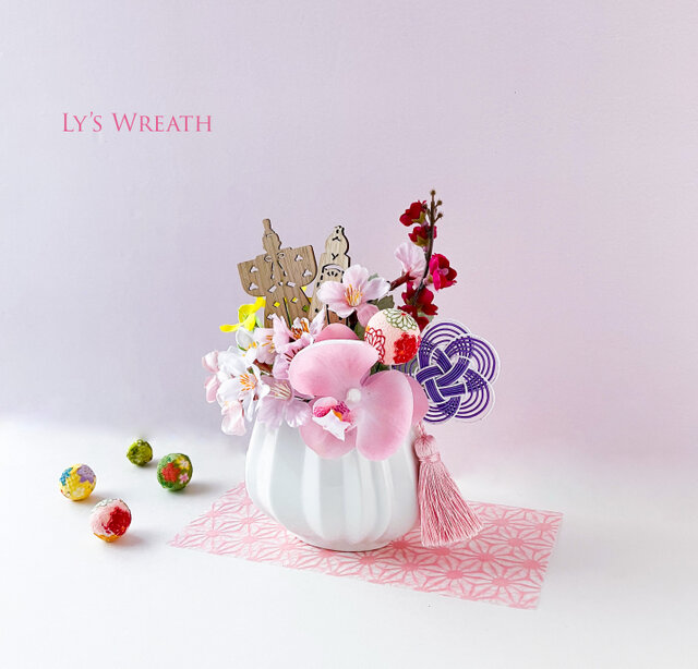 桃の節句のお雛様アレンジメント | iichi 日々の暮らしを心地よくする