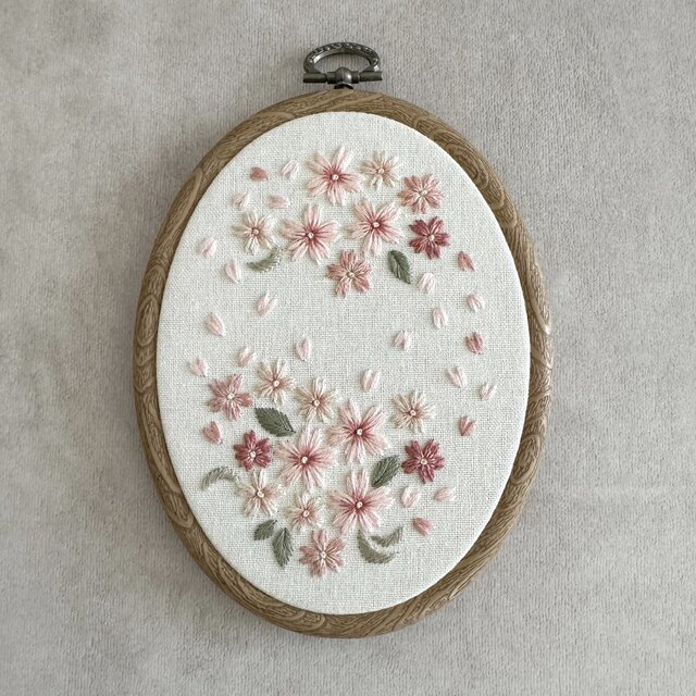 【刺繍キット】桜の刺繍ミニフレーム | iichi 日々の暮らしを心地よく