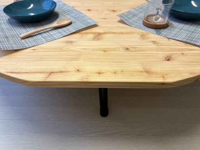 送料無料】 ローテーブル 丸形 120cm 転がり防止 ヒノキ