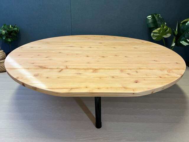 送料無料】 ローテーブル 丸形 120cm 転がり防止 ヒノキ