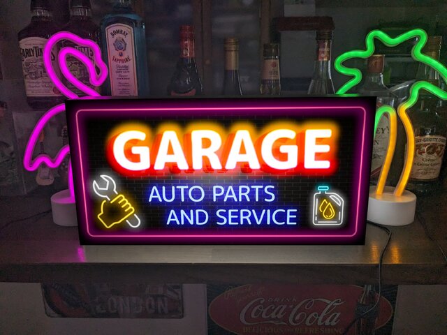 Lサイズ】ガレージ カーショップ オートサービス 自動車 バイク