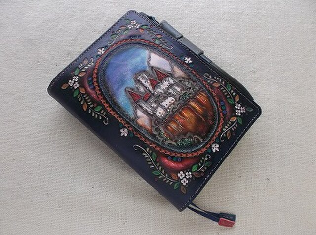 ほぼ日手帳対応　文庫サイズ手帳カバー　刻印＆拭き染め　牛革 ほぼ日手帳対応 牛革文庫サイズ手帳 刻印＆拭き染め | iichi 日々の