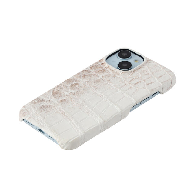 【希少本革】送料無料 ヒマラヤ クロコダイル iPhone 15 ケース カバー 高級 本革 本物 一枚革 極上の触感