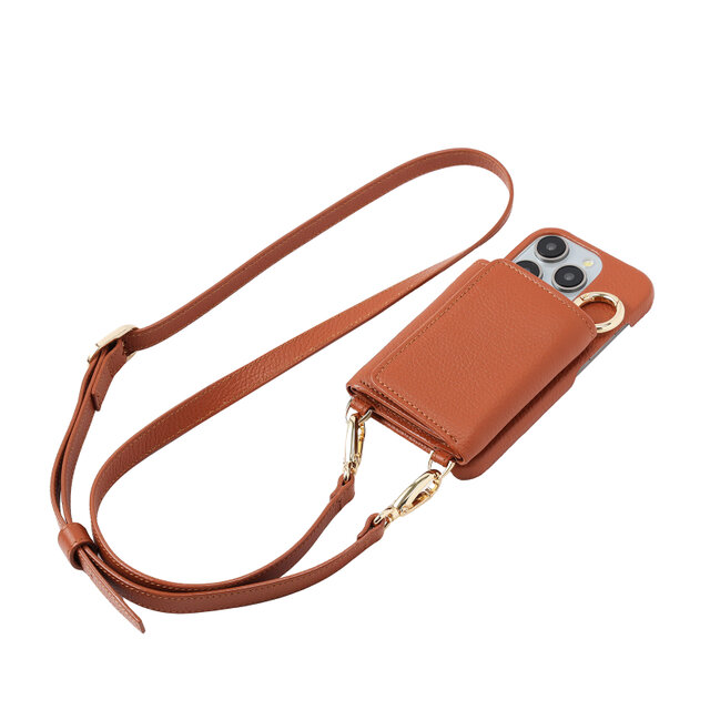 最高品質 iPhone15ProMax 本牛革 レザー カバー 財布 ケース ブラウン 