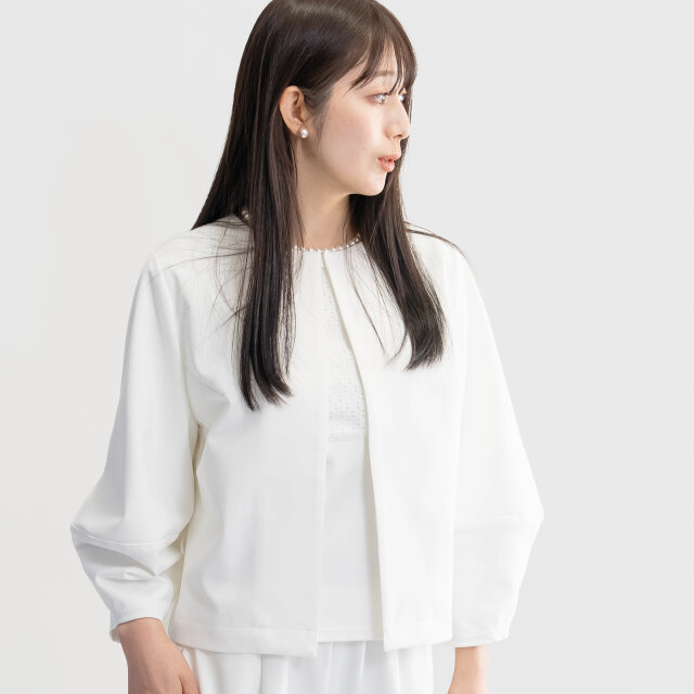 カジュアルOKなフォーマル ブラウス単品 オフ白 ○SHANNON-SNOW-BLOUSE