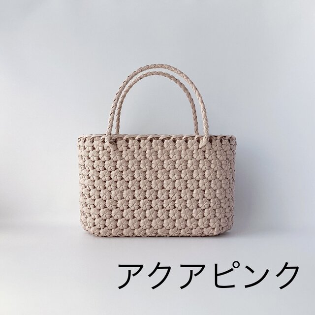 A4花結び編みバッグ【受注製作】 | iichi 日々の暮らしを心地よくする