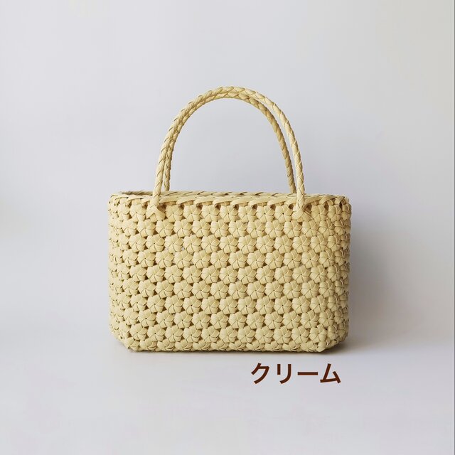 A4花結び編みバッグ【受注製作】 | iichi 日々の暮らしを心地よくする
