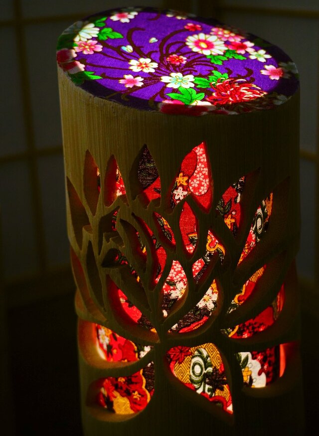 極太★竹灯り・竹あかり・竹灯籠　～～ 癒しの灯り　華衣ライン★花から華へ★～～ 極太☆竹灯り・竹あかり・竹灯籠 ～～ 癒しの灯り 華衣ライン