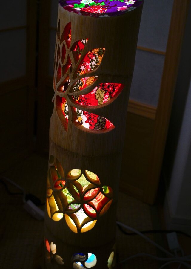 極太☆竹灯り・竹あかり・竹灯籠 ～～ 癒しの灯り 華衣ライン