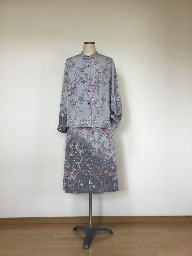 縮緬のブラウス　　　着物リメイク