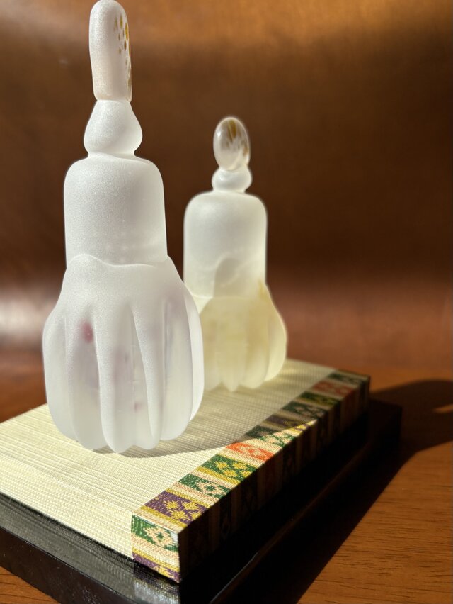 ガラスのお雛様 白無垢泡入り雛人形⑤ おひなさま | iichi 日々の