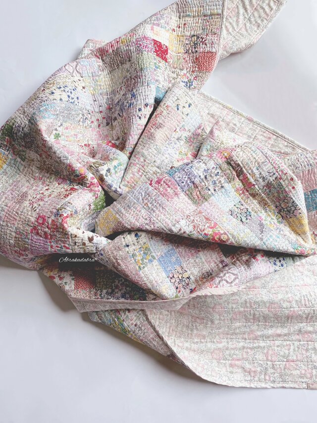‍ Liberty パッチワーク& FelicitiブランケットL( pink ) | iichi 日々