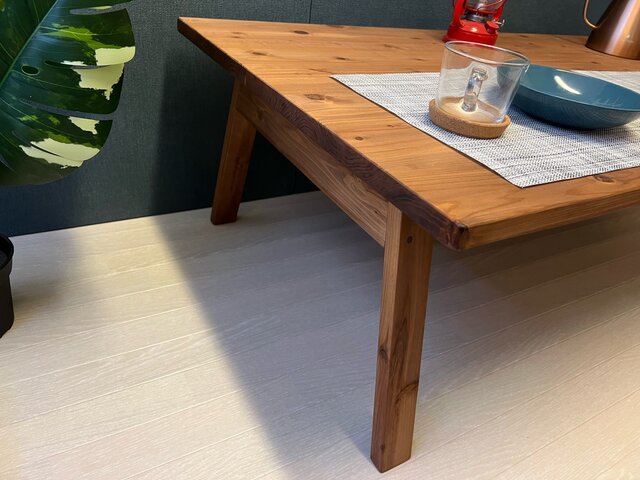 送料無料】 ローテーブル 長方形 120cm 70cm 杉 ブラウン