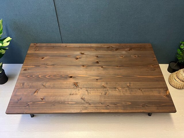 送料無料】 ローテーブル 長方形 120cm 70cm 34cm スギ 焼杉風