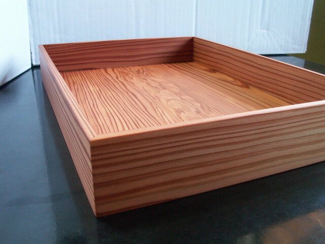 ○サイズオーダー可能○ 屋久杉 無垢 A4クリアファイルが入るトレイ