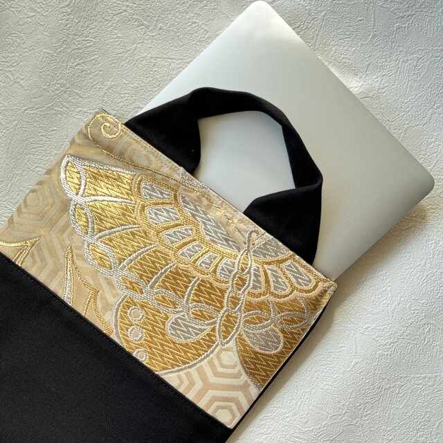 一点物 日本の伝統美 帯バッグ 帯✖️帆布 バッグinバッグ