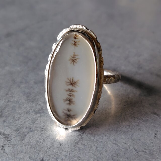 デンドリティックアゲートシルバーリング#15.5