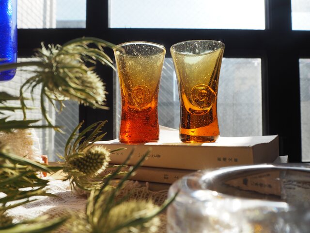 ☆珍しい☆ エリックホグラン ショットグラス 3点セット アダムとイブ