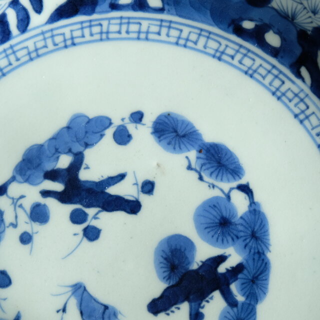 海藻が可愛い◇伊万里 海藻文染付 骨董・antiques 器 丁寧な