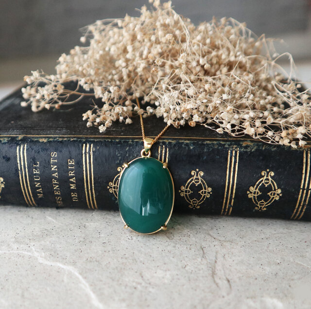 最終価格❗️アンティーク　 グリーンオニキス ネックレス it-65cdd212681b8-1200.jpg