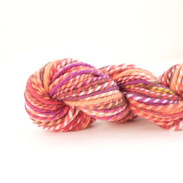 111g/合太｜手紡ぎ糸｜ルビーチョコとピスタチオ