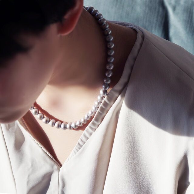 シルバーパール（淡水真珠）の一連ネックレス ～銀花 | iichi 日々の暮らしを心地よくするハンドメイドやアンティークのマーケットプレイス