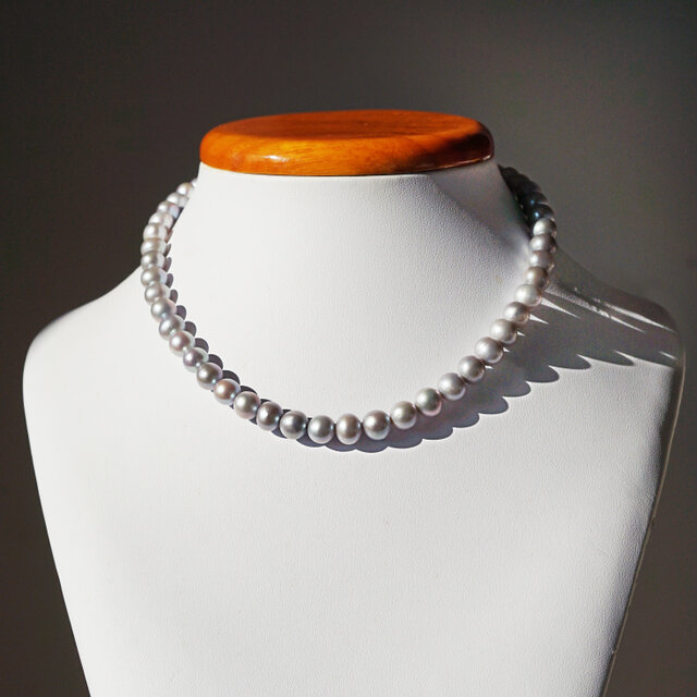 シルバーパール（淡水真珠）の一連ネックレス ～銀花 | iichi 日々の