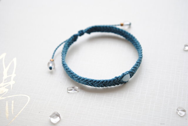アクアマリンマクラメブレスレット＊6㎜ | iichi 日々の暮らしを