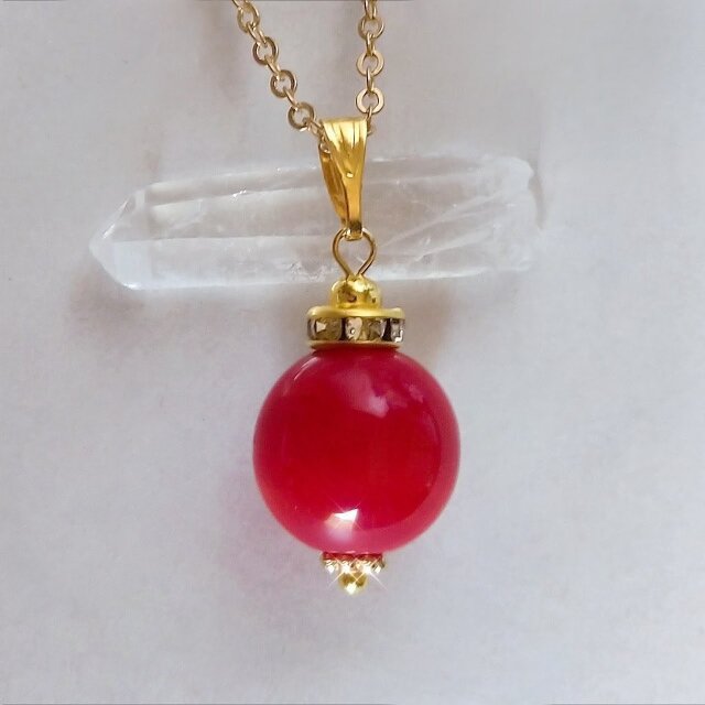 3月の誕生石』珊瑚 コーラル ネックレス ペンダント | iichi 日々の
