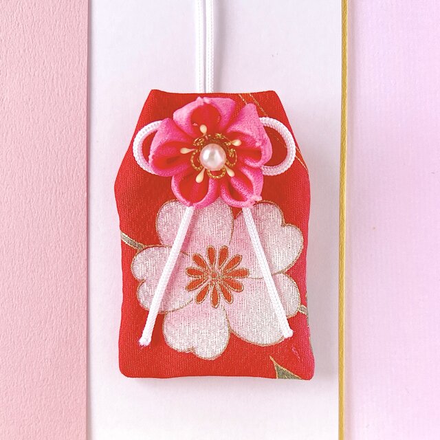 （桜花）元巫女が作る花のお守り袋
