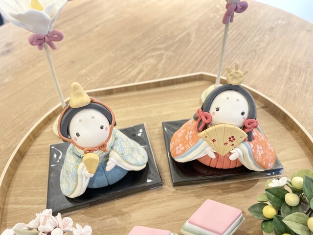 紙粘土のおひなさまセット | iichi 日々の暮らしを心地よくする