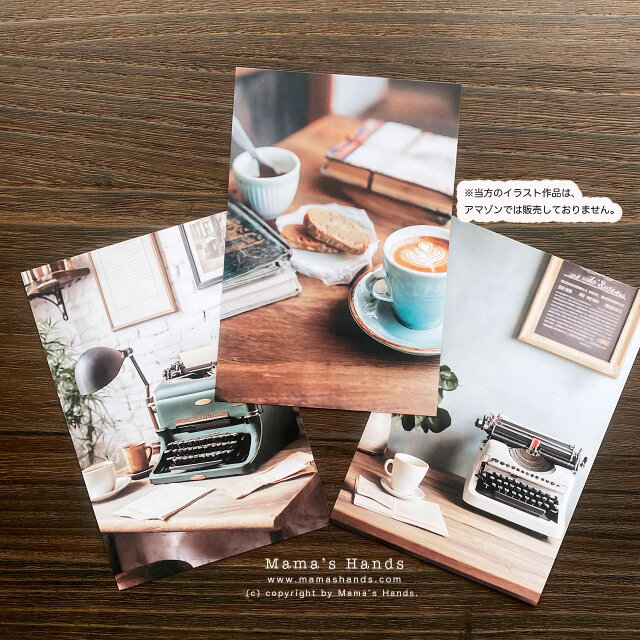 《ポストカード 3枚》☘️おしゃれな カフェ コーヒー ブルックリン スタイル アート  ハガキ  セット