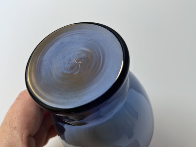 Nuutajarvi】Saara Hopea 1710ドリンクグラス 墨紺（B