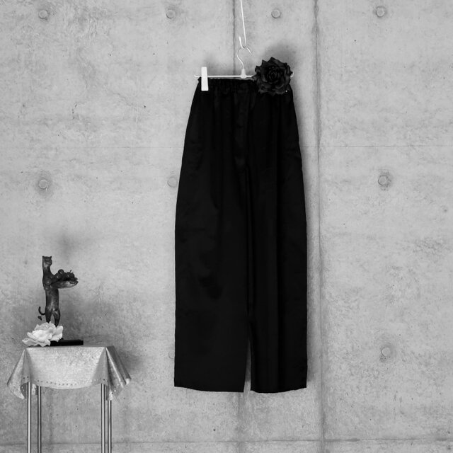 黒ブラック ぷっくらパンツ フリーサイズ 着物リメイク | iichi 日々の 