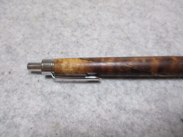 ハワイアンコア カーリー杢 スポルテッド 椿油仕上げ 木軸ボールペン 