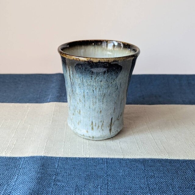 ブルーのフリーカップ 【手仕事 民藝 和 陶器】 | iichi 日々の暮らし