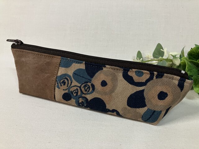 柿渋染め ペンケース 24C1 | iichi 日々の暮らしを心地よくする