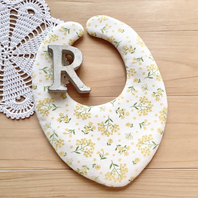 ★お家×ミモザ★ ハンドメイド　リバーシブル　スタイ ☆お家×ミモザ☆ ハンドメイド リバーシブル スタイ