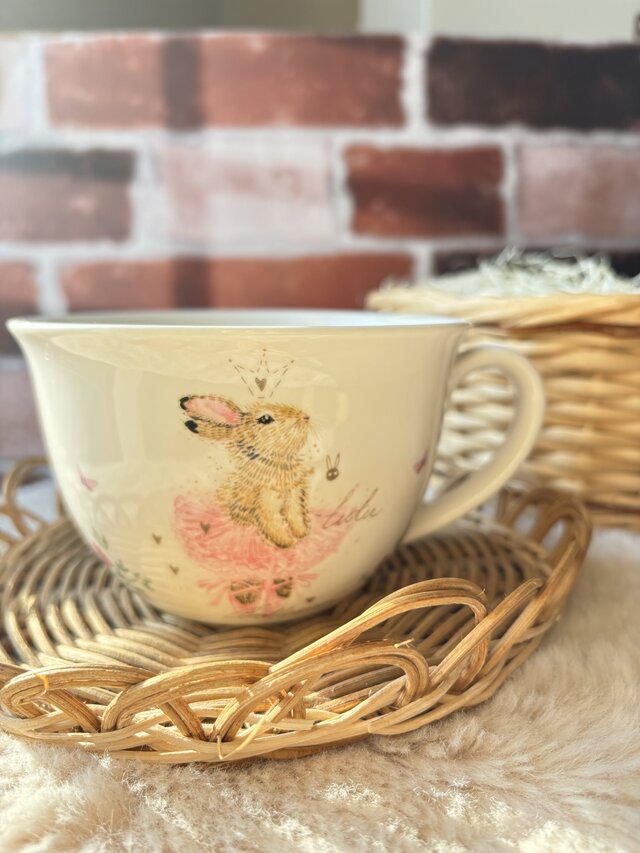 バレリーナうさぎ　スープマグ　限定１個