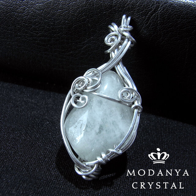 アクアマリンのワイヤーペンダントトップ1416