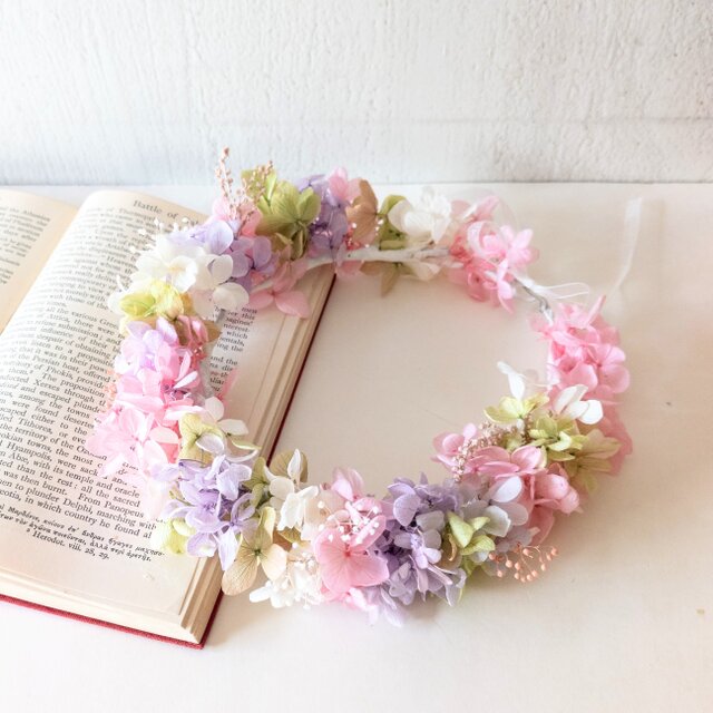 選べるピンク）ふわふわ花冠 キッズ ベビー ピンクパープル | iichi