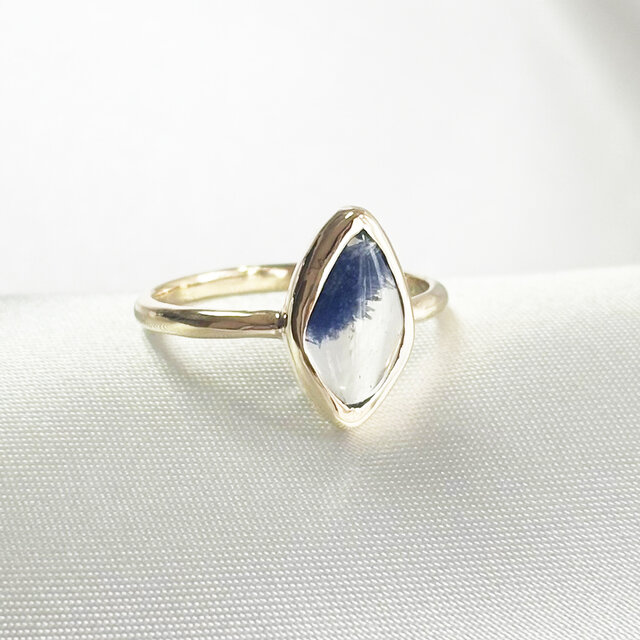 K10　デュモルチェライトインクォーツ　リング