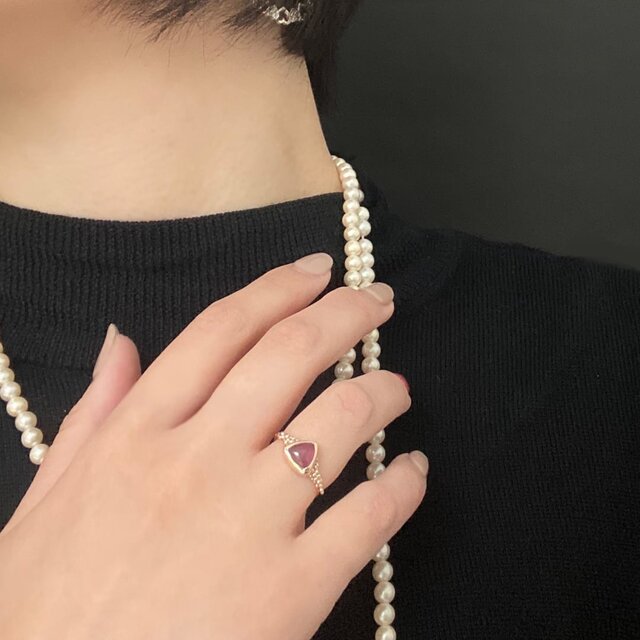K10 パーティーカラードトルマリン リング | iichi 日々の暮らしを