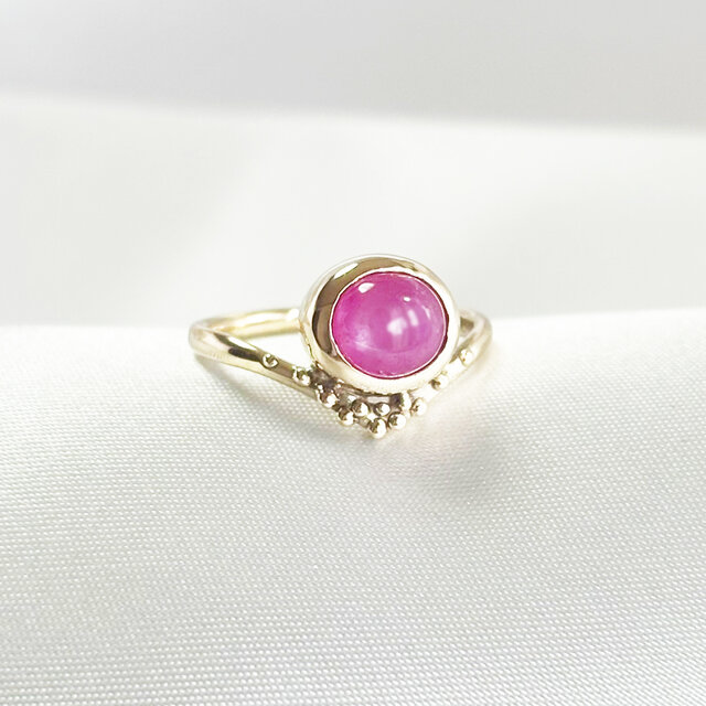 K10　ピンクサファイア　リング