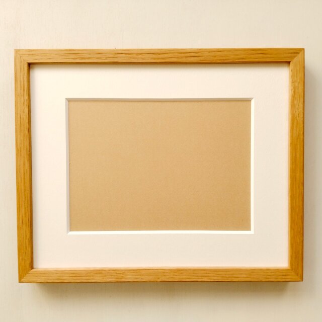 マット付きですぐ使える 栗材・インチサイズデッサン額縁 北欧