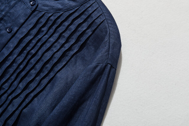 blue in green✨日本製リネン100％ シャツワンピース ブラック blue in green✨日本製リネン100％ シャツワンピース ブラック