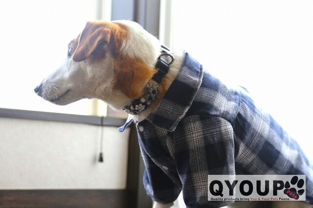 パラコード❥首輪❥　わんちゃん用首輪　水色　№020 パラコードフラワー首輪大型犬用＆小型犬用2種セット リード・首輪